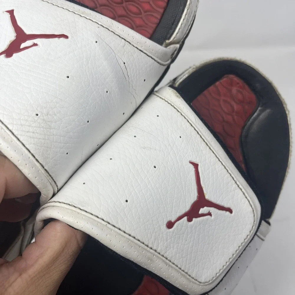 Nike Air Jordan Hydro 2 Slides Slip On Sandals Mens Size 11 White Red 312527
